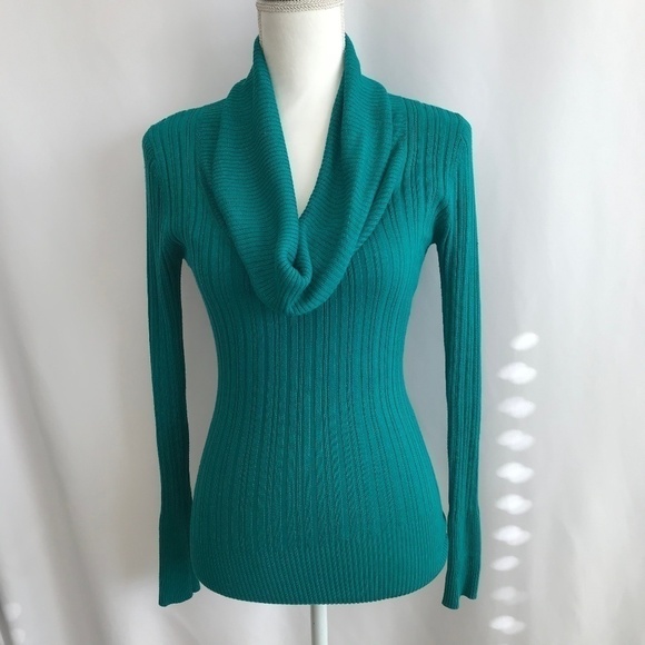 Catch My I Turquoise Cowl Neck Top - Picture 1 of 6